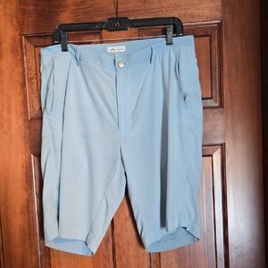 Peter Millar Light Blue Flat Front Shorts
